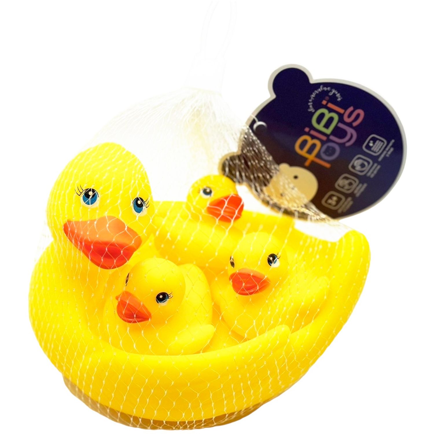 Набір іграшок для купання Bibi Toys Качка з каченятами 4 шт. (760905BT) - фото 5