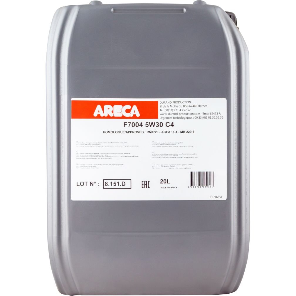 Моторное масло Аreca F7004 5W-30 C4 20 л - фото 1