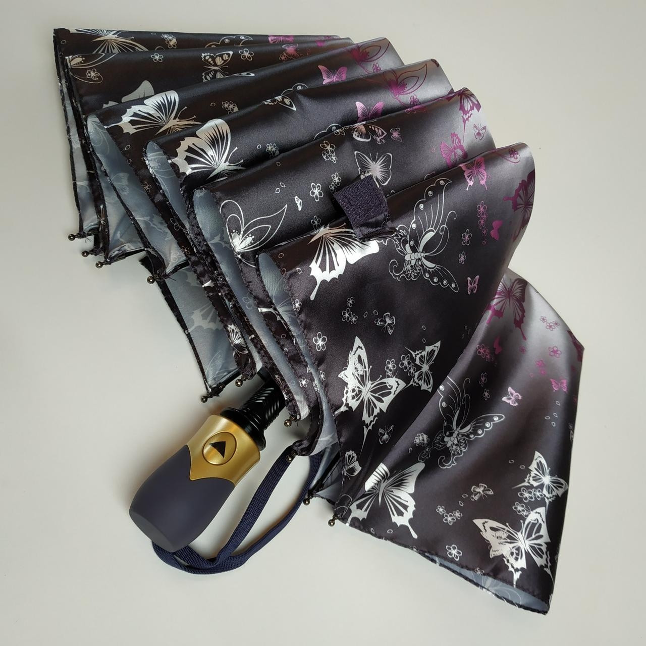 Женский складной зонтик полуавтомат S&L 102 см фиолетовый - фото 5