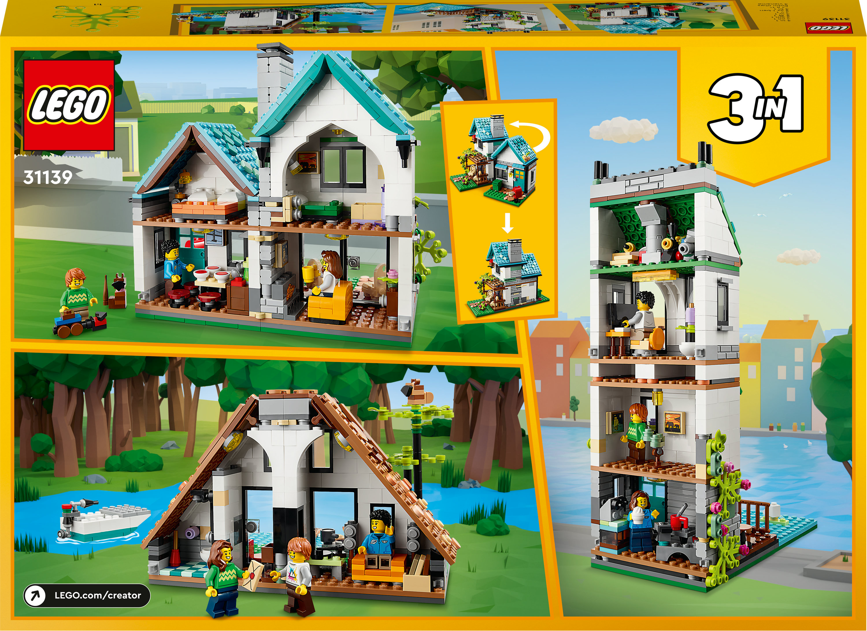 Конструктор LEGO Creator Затишний будинок 3 в 1, 808 деталей (31139) - фото 9