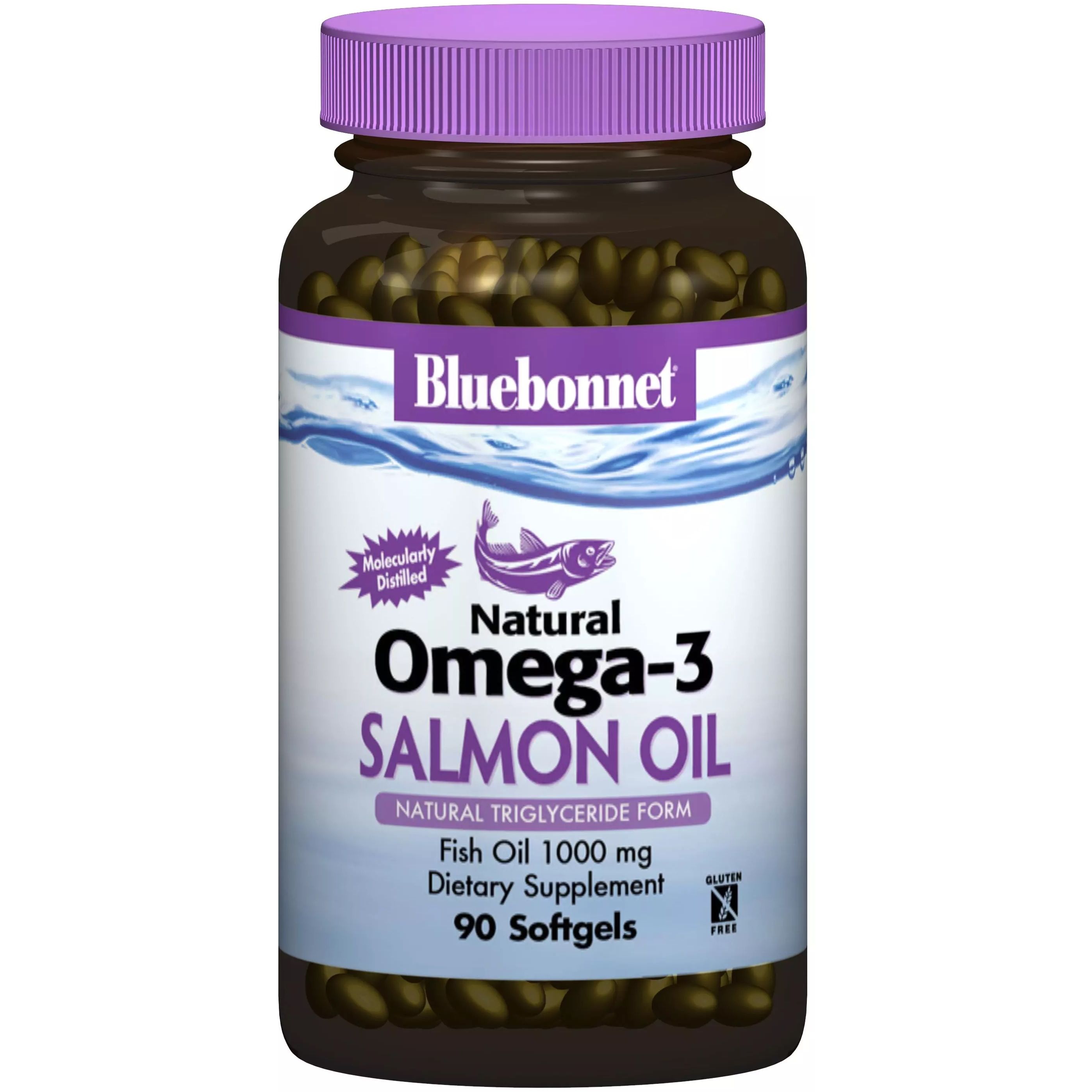 Омега-3 Bluebonnet Nutrition натуральная из жира лосося 90 капсул - фото 1