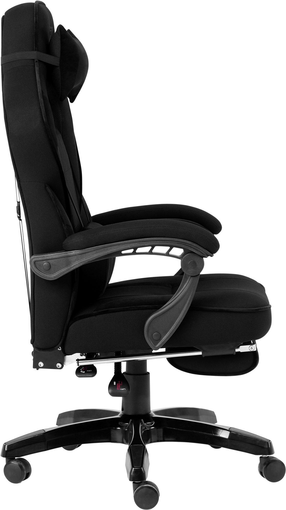Геймерське крісло GT Racer чорне (X-2749-1 Fabric Black Suede) - фото 4