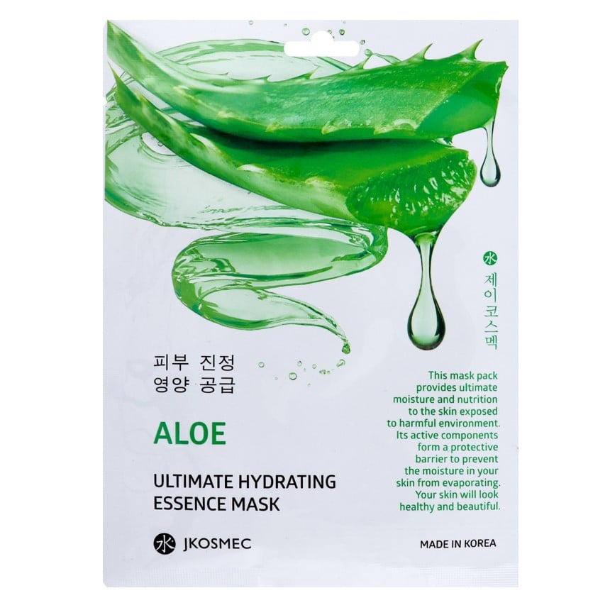 Маска для лица Jkosmec Aloe Ultimate Hydrating Essence Mask, с экстрактом алоэ вера, 25 мл - фото 1