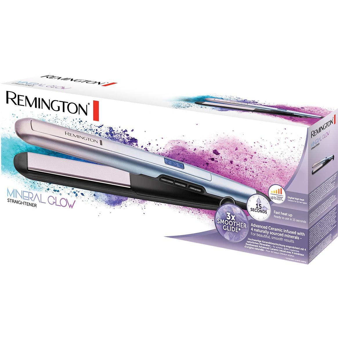 Выпрямитель Remington Mineral Glow S5408 сине-сиреневый - фото 2