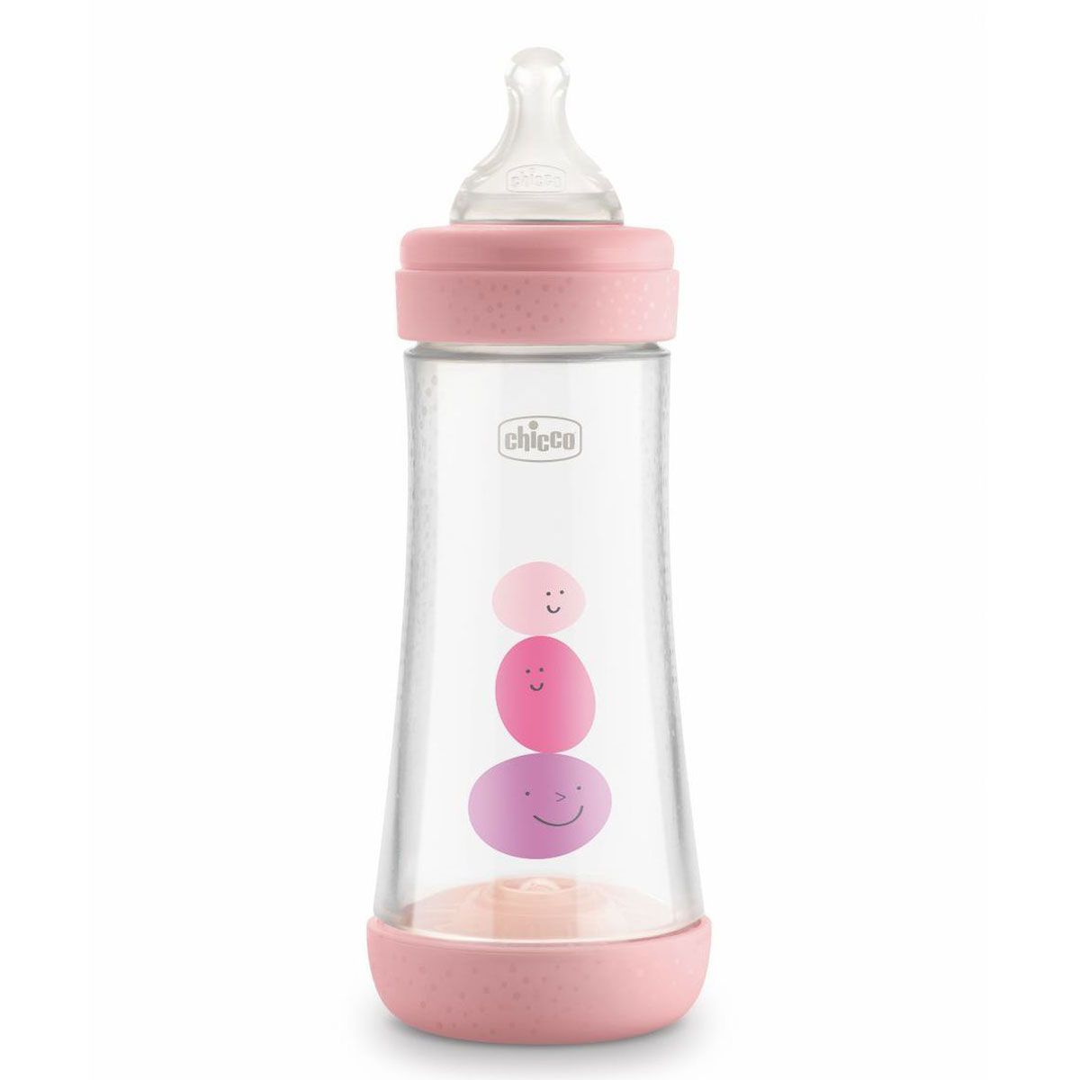 Бутылочка для кормления Chicco Perfect 5, с силиконовой соской, 300 мл, розовый (20235.10.40) - фото 1