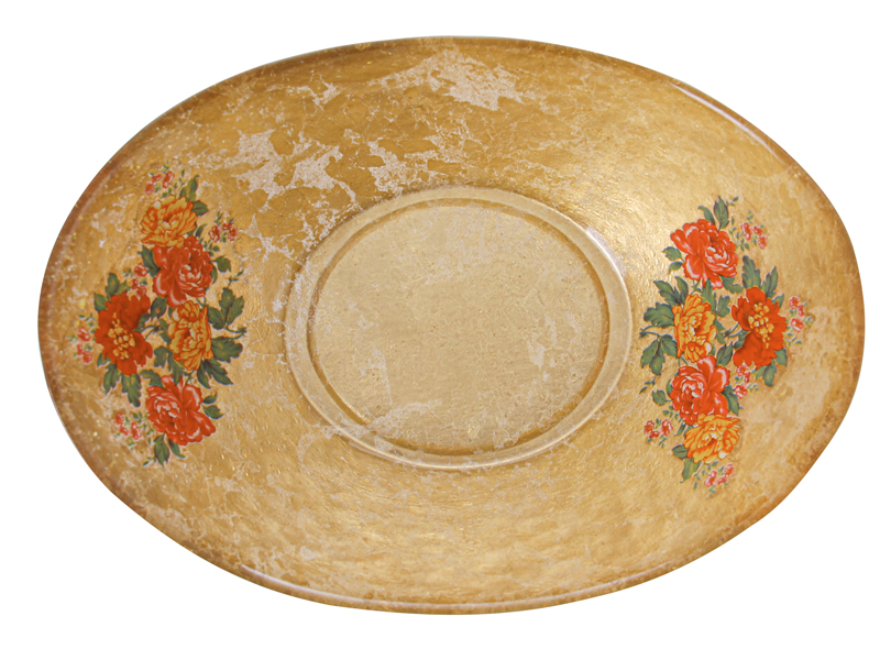 Декоративна тарілка Lefard Салатник Басік, 25 см, золотий (39-605) - фото 2