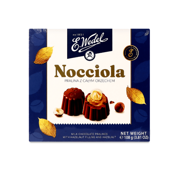 Конфеты E.Wedel Praliny Nocciola с фундуком из молочного шоколада, 108 г (921845) - фото 2