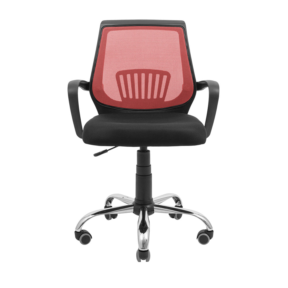 Крісло комп'ютерне Richman Стар Хром Піастра сітка чорний + червоний (RCM-1104) - фото 2