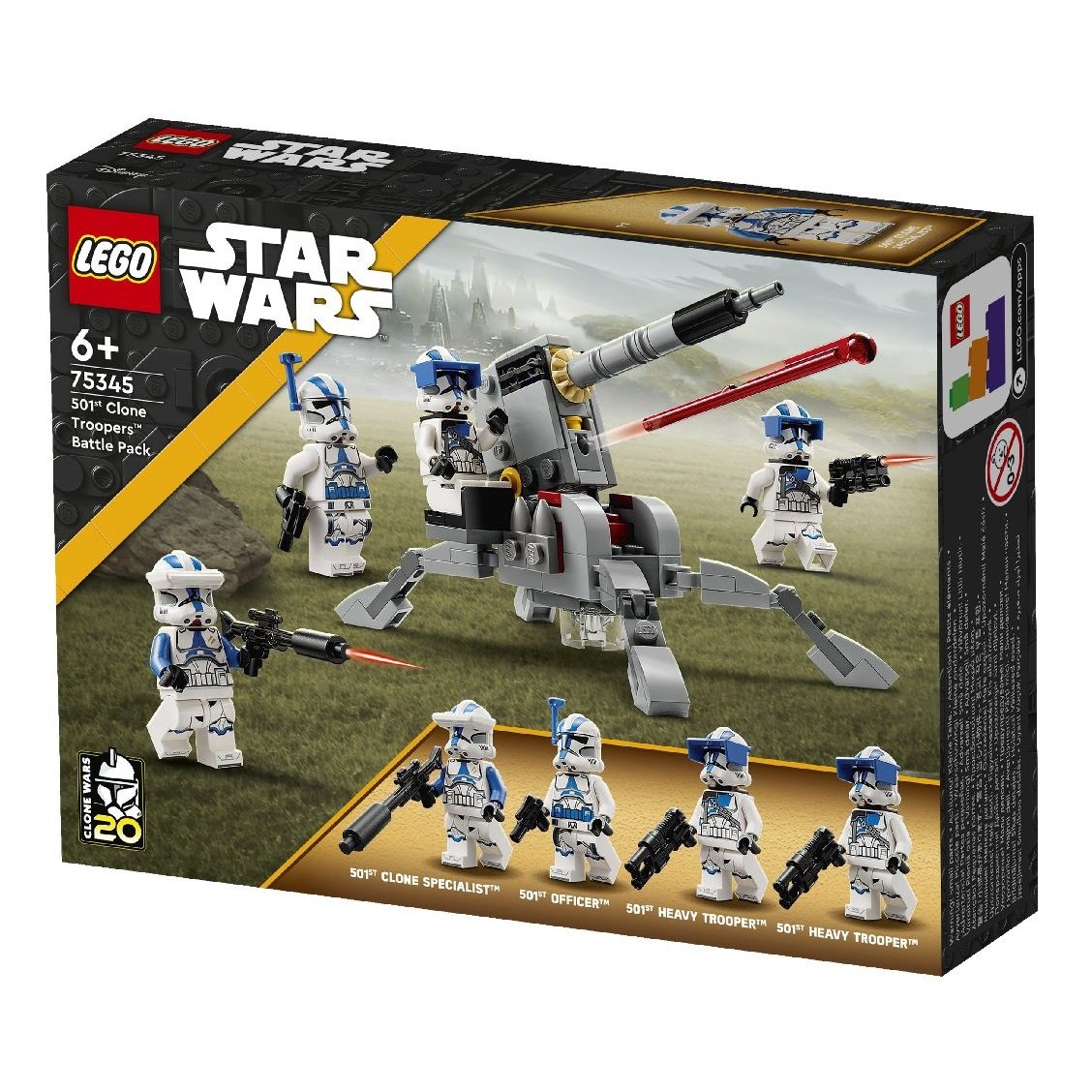 Конструктор LEGO Star Wars Боевой отряд бойцов-клонов 501-го легиона 119 деталей (75345) - фото 5