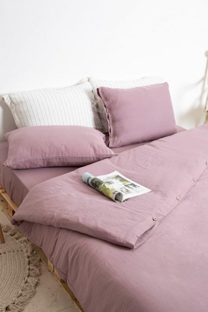 Комплект постельного белья Irya Marla lila, евростандарт, светло-розовый (svt-2000022293396) - фото 1