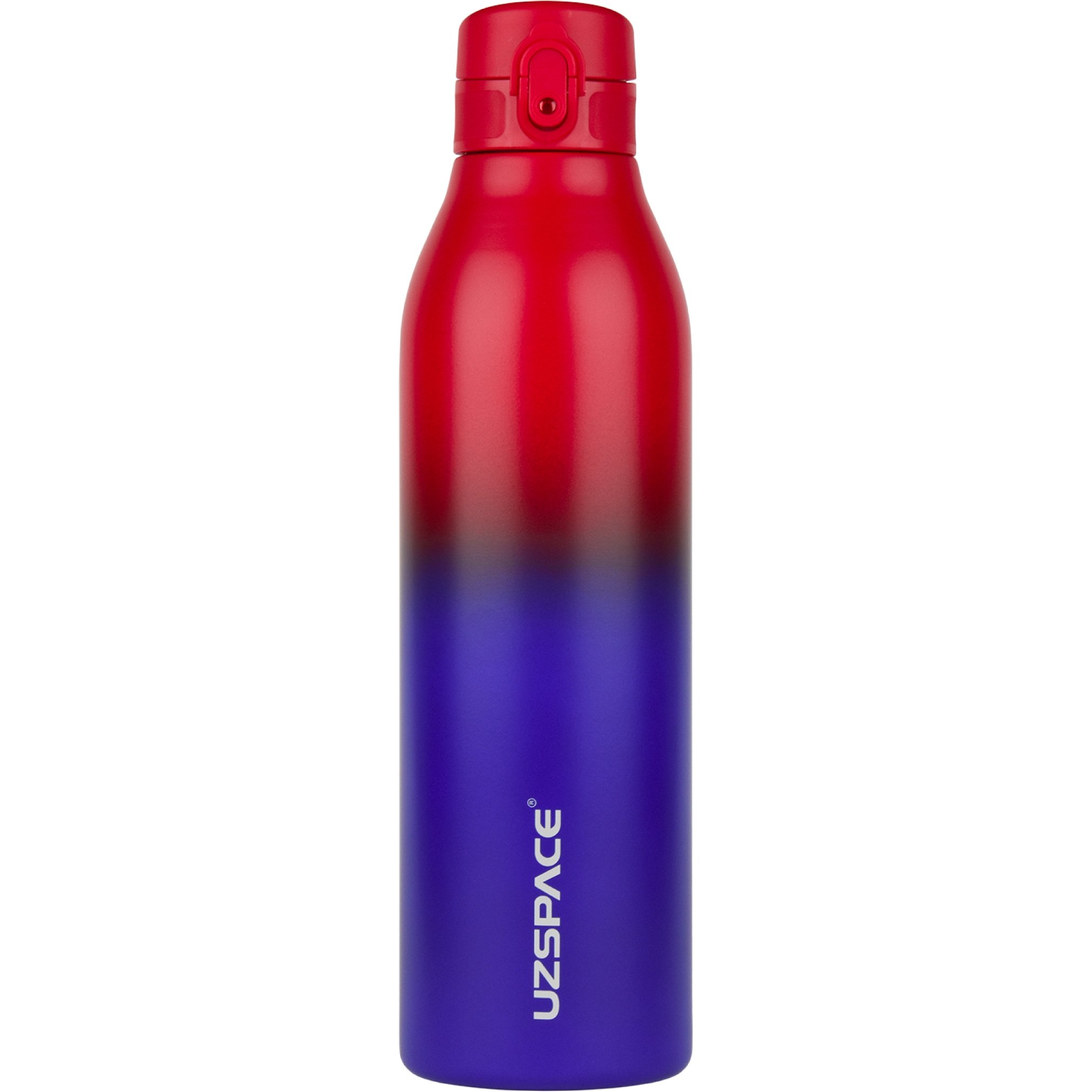 Термопляшка UZspace Iron Gradient 1 л червона із синім (4204) - фото 1