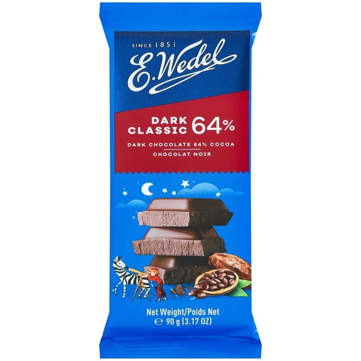Шоколад чорний E.Wedel 64%, 90 г (917597) - фото 1