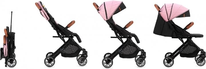 Детская коляска MoMi Estelle Love Black- pink, черный с розовым (WOSP00004) - фото 4
