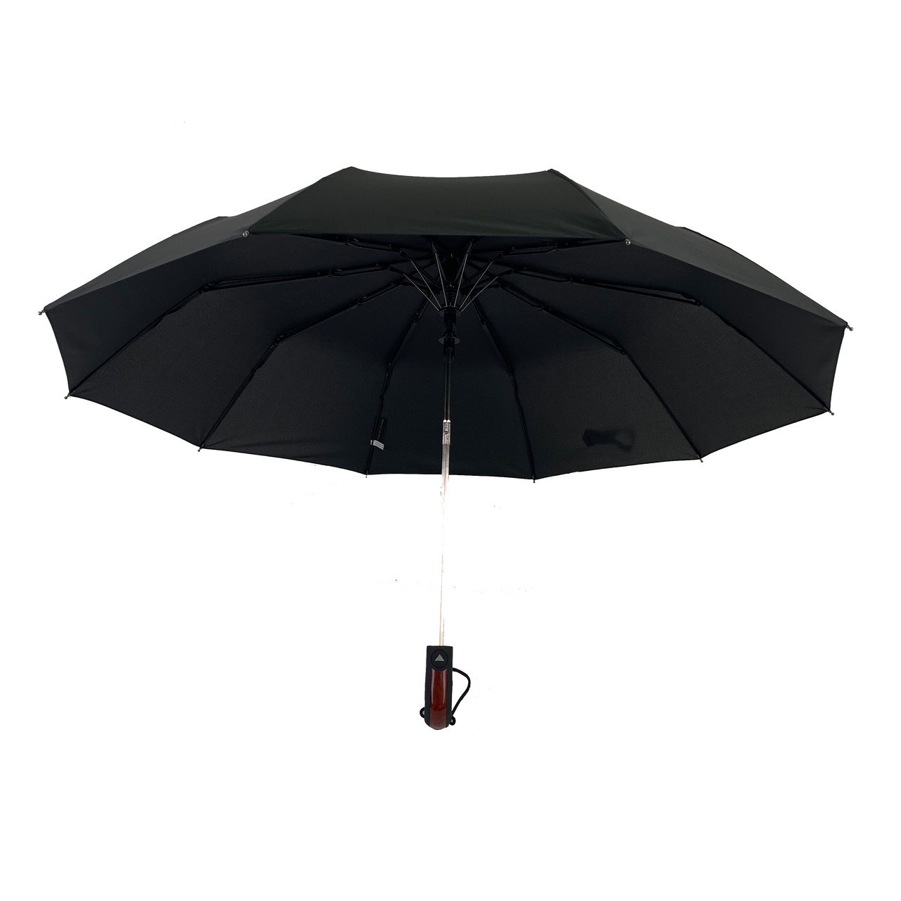 Чоловіча складана парасолька напівавтомат S&L 100 см чорна - фото 3