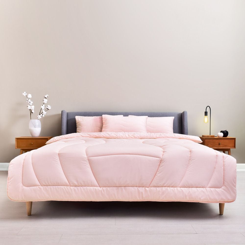 Набор постельного белья Ideia Oasis с одеялом, евростандарт, пудровый (8000035248) - фото 1