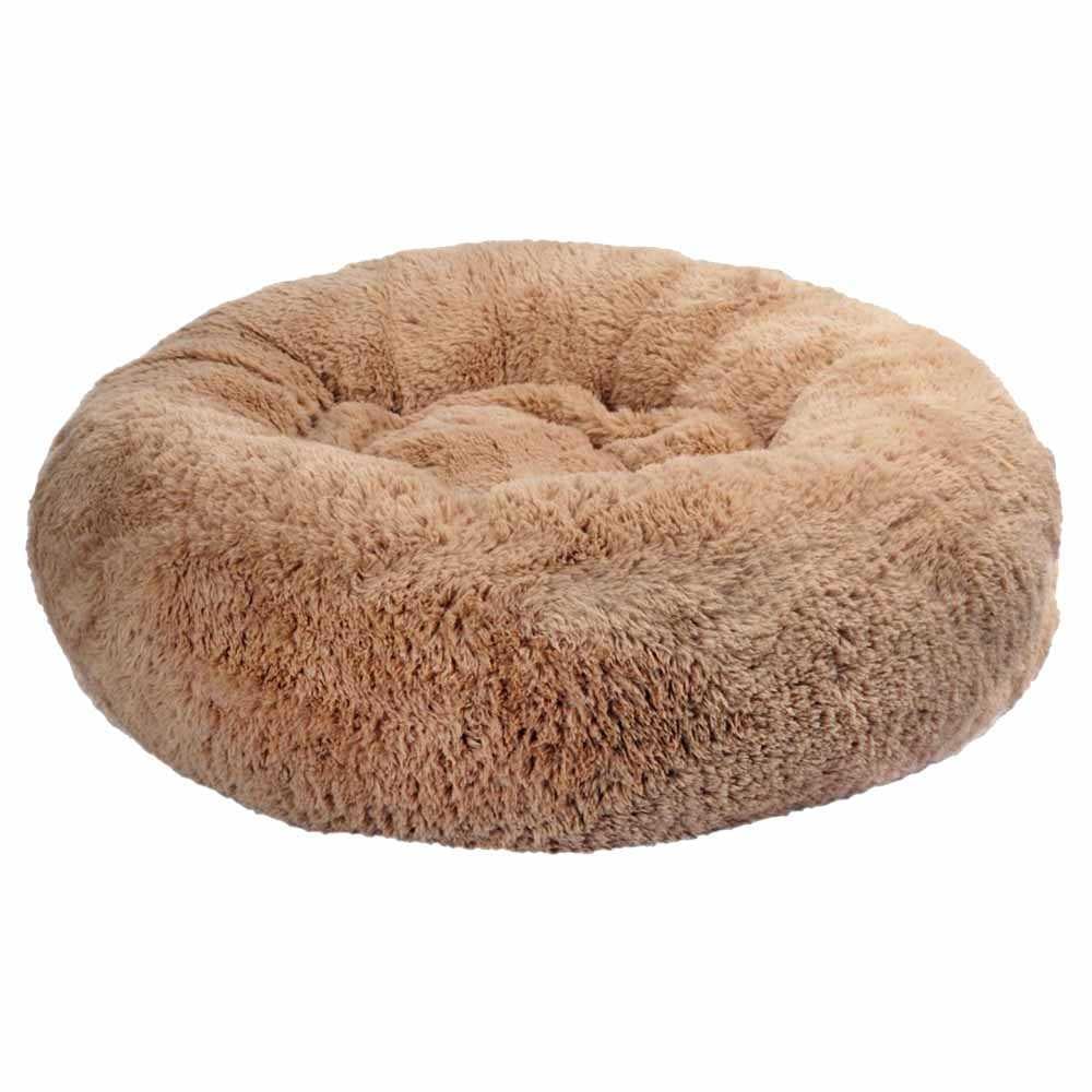 Лежак для тварин Milord Brownie, круглий, коричневий, розмір L (VR01//0151) - фото 1