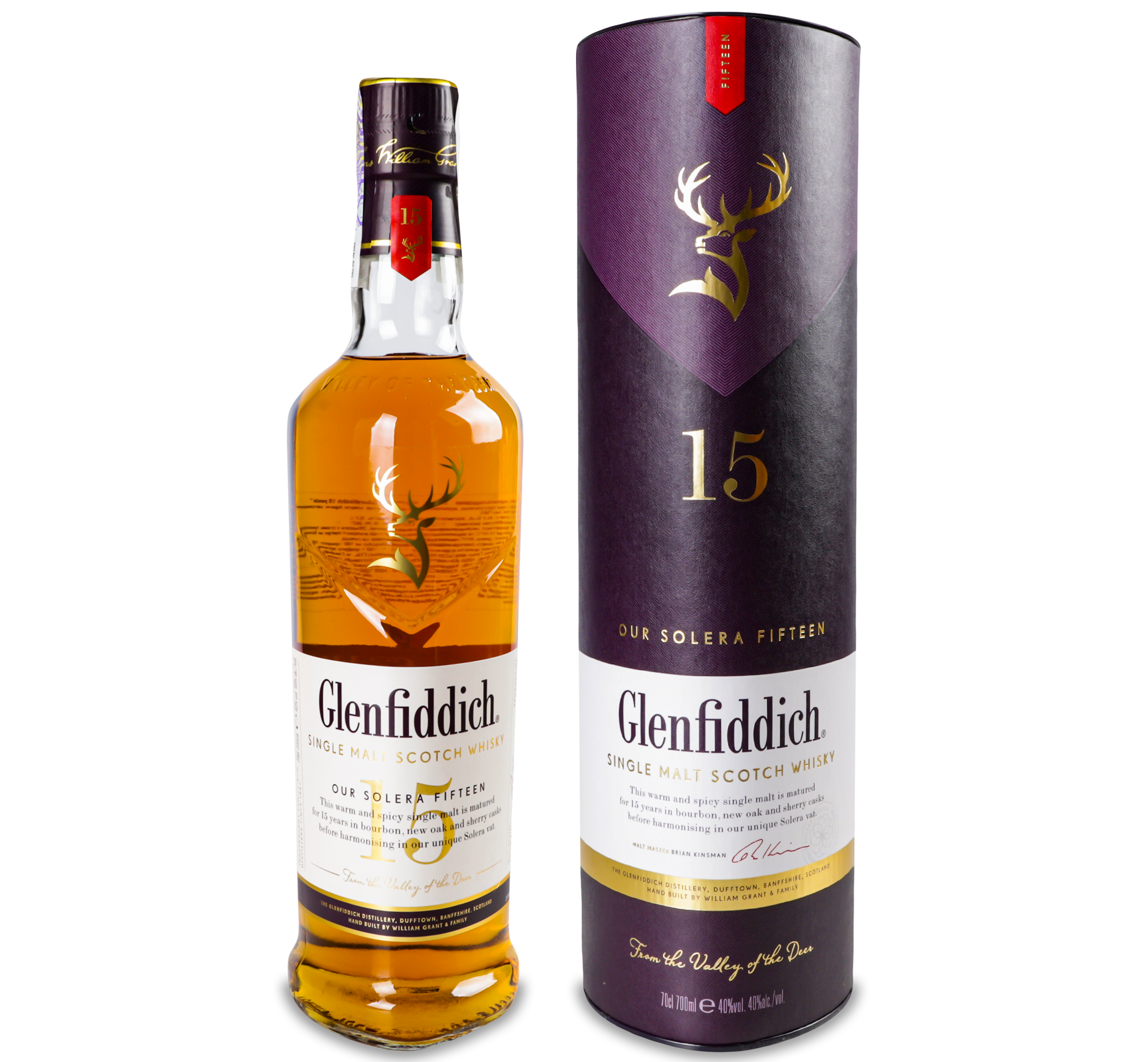 Виски Glenfiddich Single Malt Scotch, 15 лет, 40 %, 0,7 л (476802) - фото 1