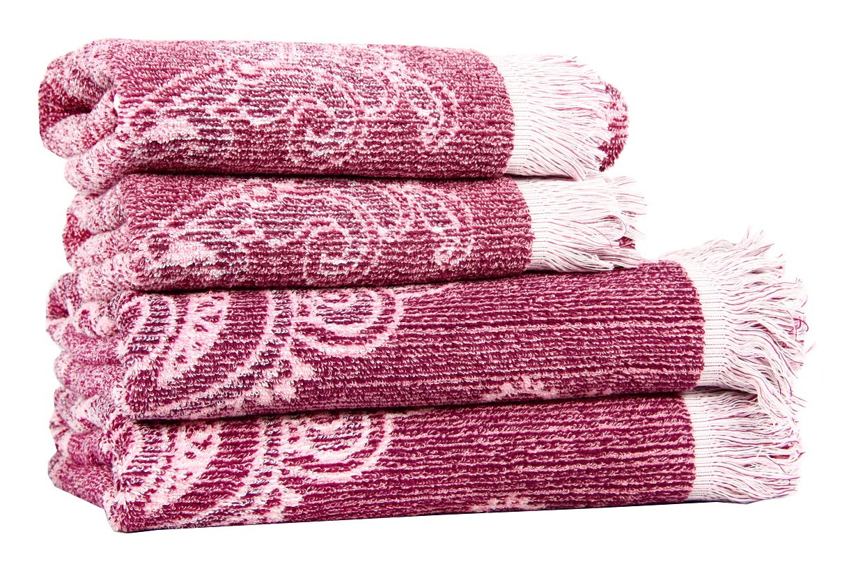 Рушник для обличчя Maisonette Lora, 100х50 см, темно-рожевий, 1 шт. (10347) - фото 6