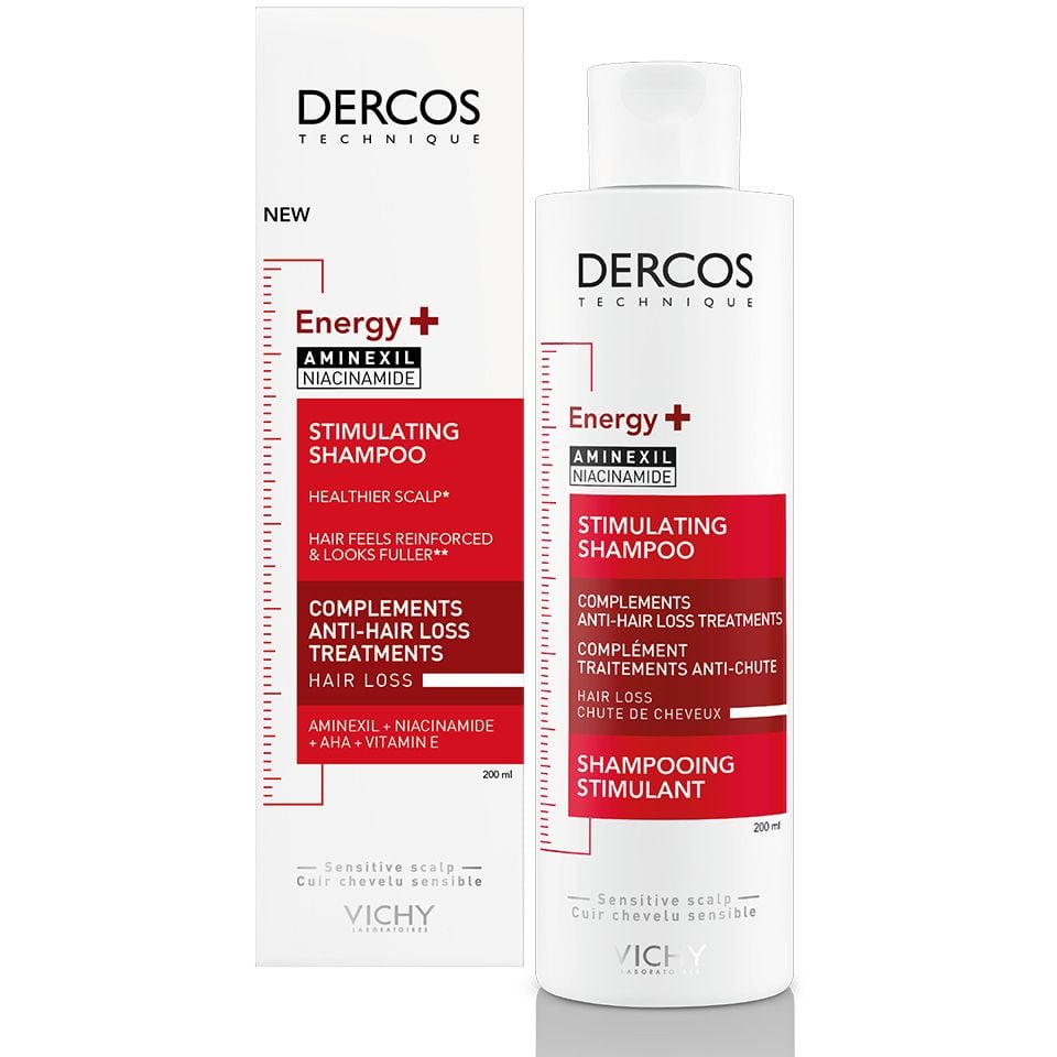 Тонизирующий шампунь Vichy Dercos Energy+, для борьбы с выпадением волос, 200 мл - фото 2