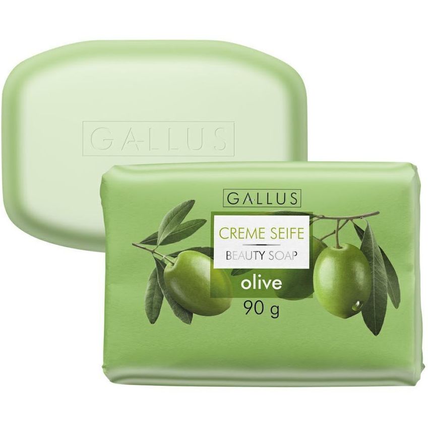 Мыло твердое Оливка Gallus Creme Seife Olive Оливка 90 г - фото 1