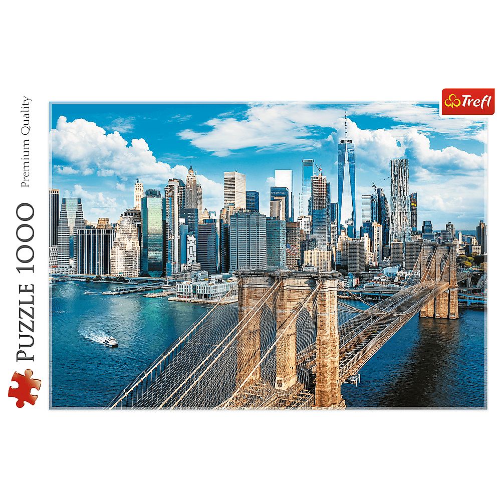 Пазлы Trefl Бруклинский мост Нью-Йорк США 1000 элементов - фото 3