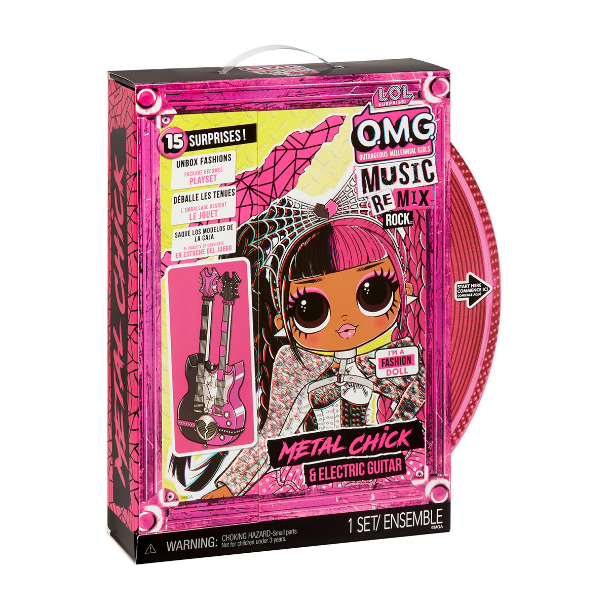 Ігровий набір з лялькою L.O.L. Surprise O.M.G. Remix Rock Леді-Метал з електричної гітарою (577577) - фото 4