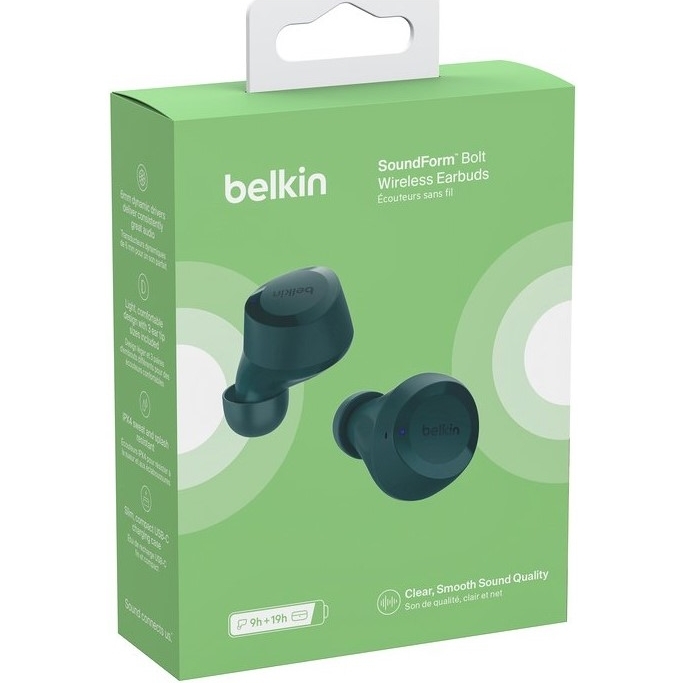 Беспроводные наушники Belkin Bolt Soundform True Wireless Bluetooth Green - фото 5