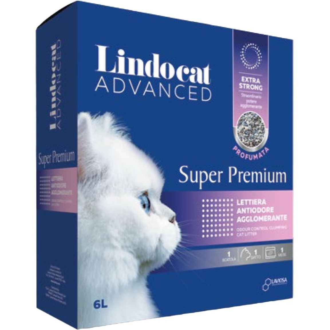 Наполнитель бентонитовый для кошачьего туалета Lindocat Super Premium Unscented, 6 л - фото 1