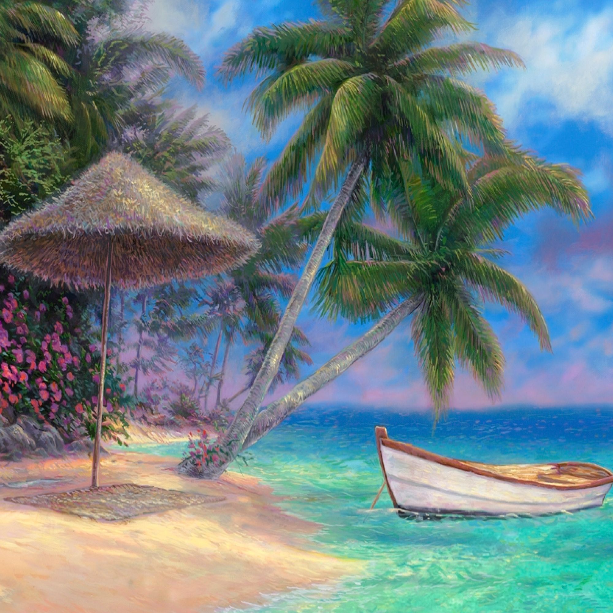 Алмазная мозаика Santi Райский остров, 40х40 см (954354) - фото 1
