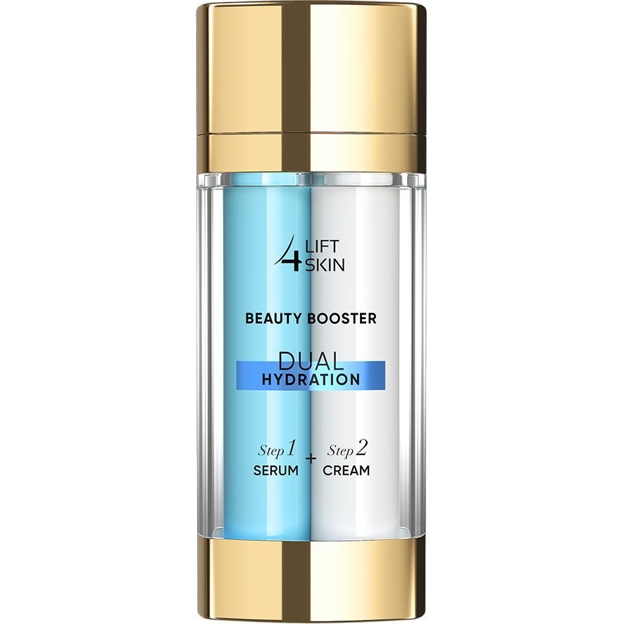 Сироватка Lift 4 Skin Beauty Booster Dual Hydration 2% Hyaluronic Acid + B5 Serum + Moisturizing Cream SPF30+ 30 мл (2шт. х15 мл) - фото 5