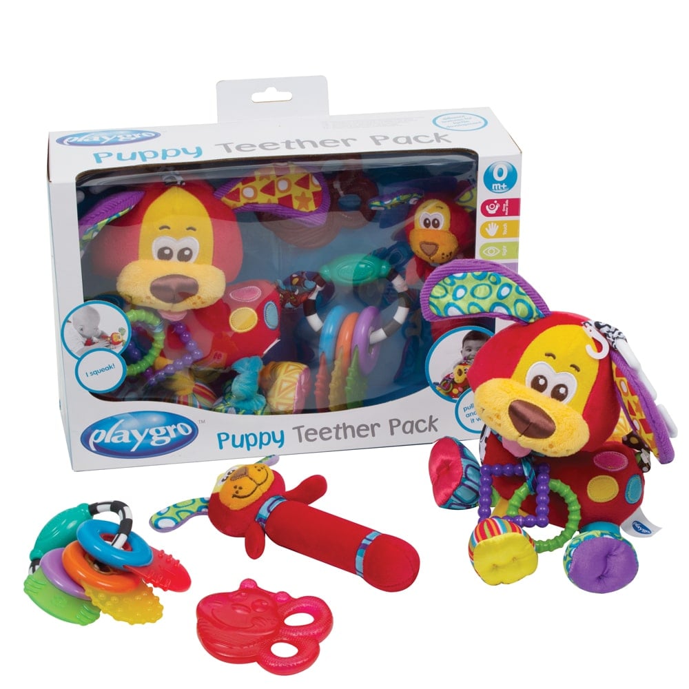 Подарунковий набір PlayGro Цуценя, з брязкальцями і прорізувачамми (25246) - фото 1