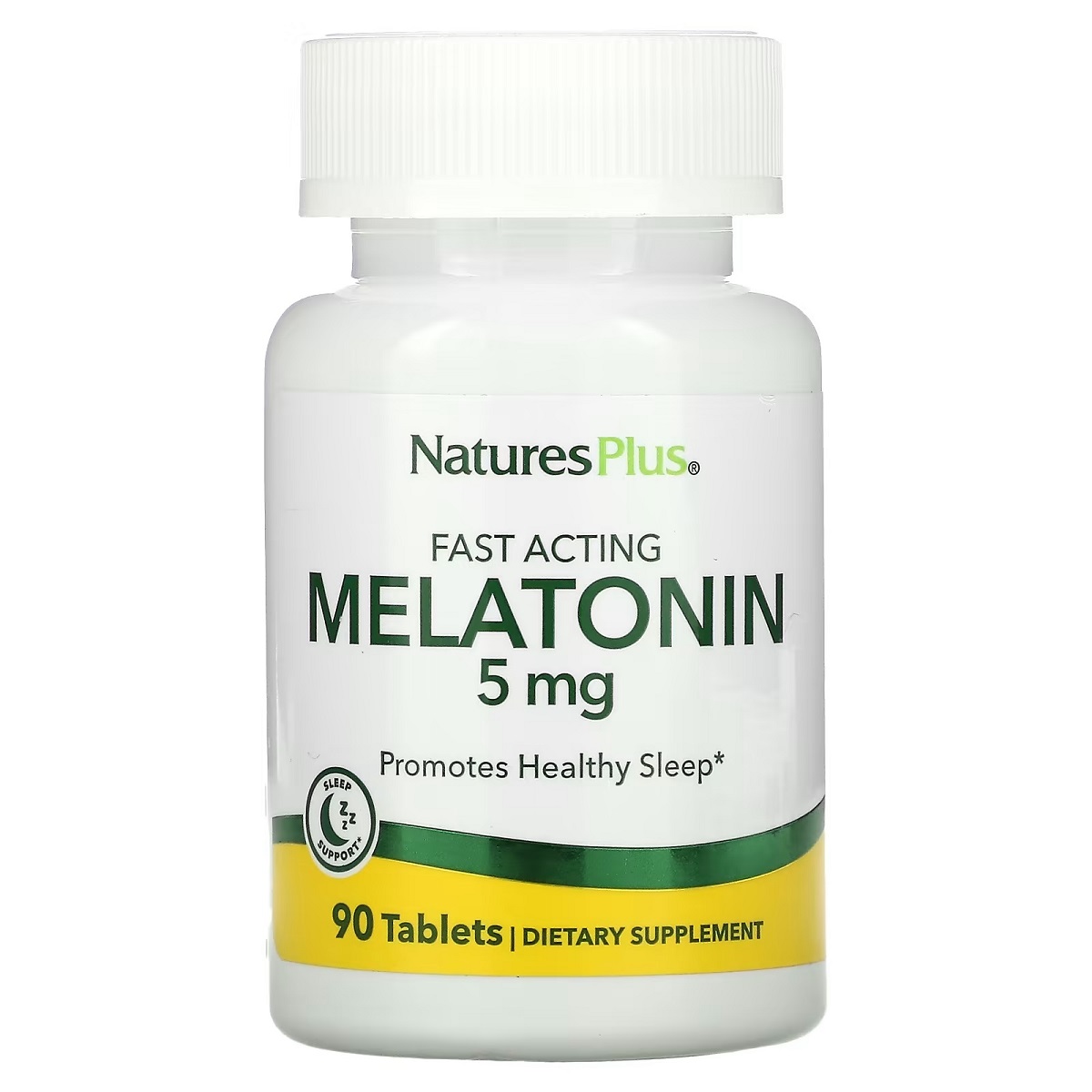 Мелатонін Natures Plus Fast Acting Melatonin 5 мг швидкодіючий 90 таблеток - фото 1