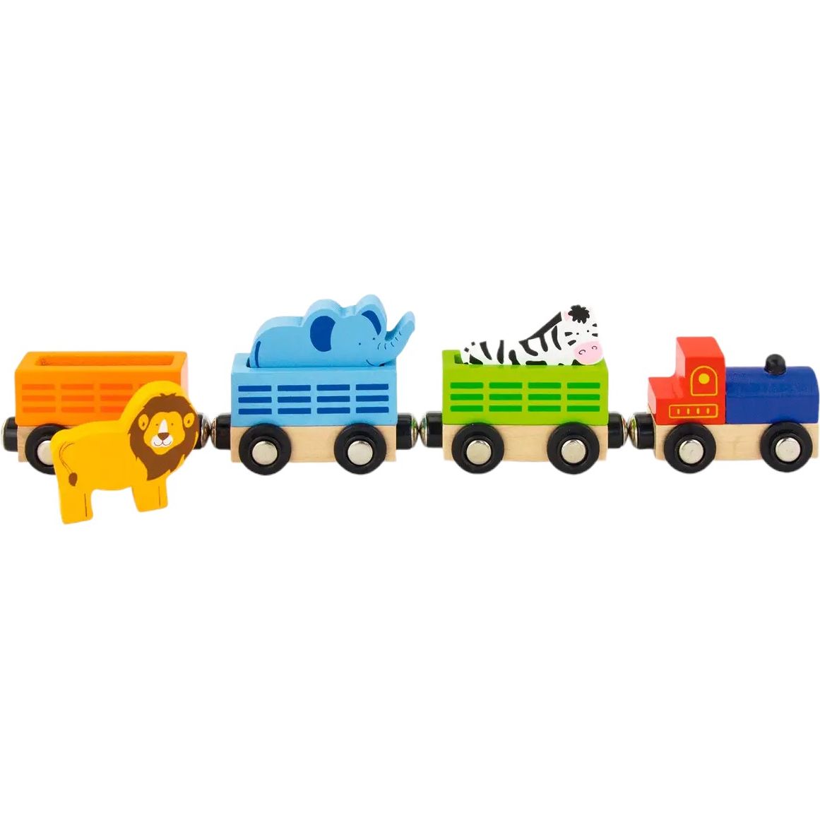 Набор для железной дороги Viga Toys Поезд-зоопарк (50822) - фото 1