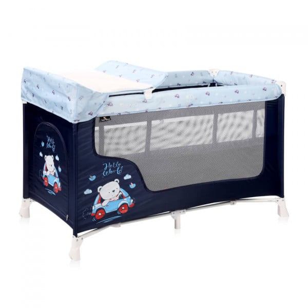 Манеж-ліжко Lorelli San Remo 2L Вlue bear, темно-синій (23341) - фото 3
