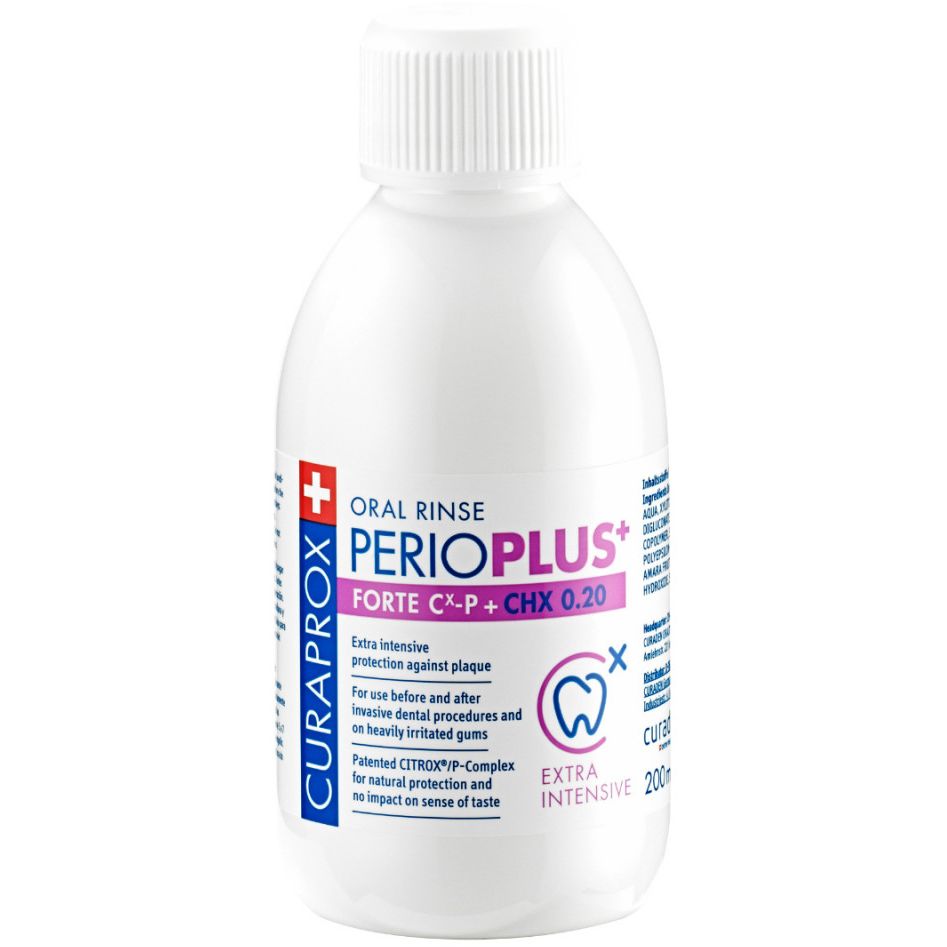 Ополіскувач для ротової порожнини Curaprox Forte Perio Plus Citrox з хлоргексидином 0.2% 200 мл - фото 1