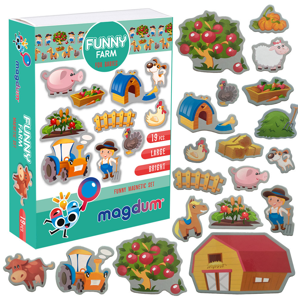 Магнітний набір Magdum Magnetic set Funny Farm (ML4031-10 EN) - фото 1