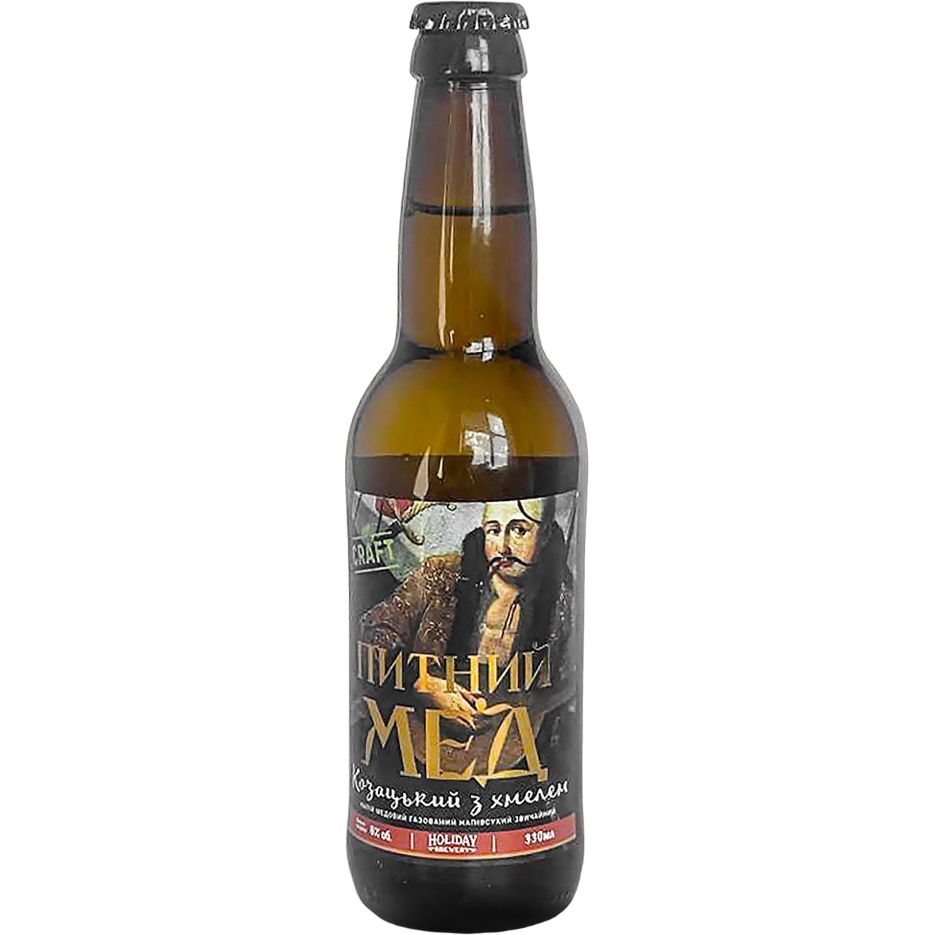 Набір питного меду Holiday Brewery: Козацький з хмелем, 6% (2 шт. 0,33 л) + Монастирський ароматний, 6% (2 шт. 0,33 л) - фото 3