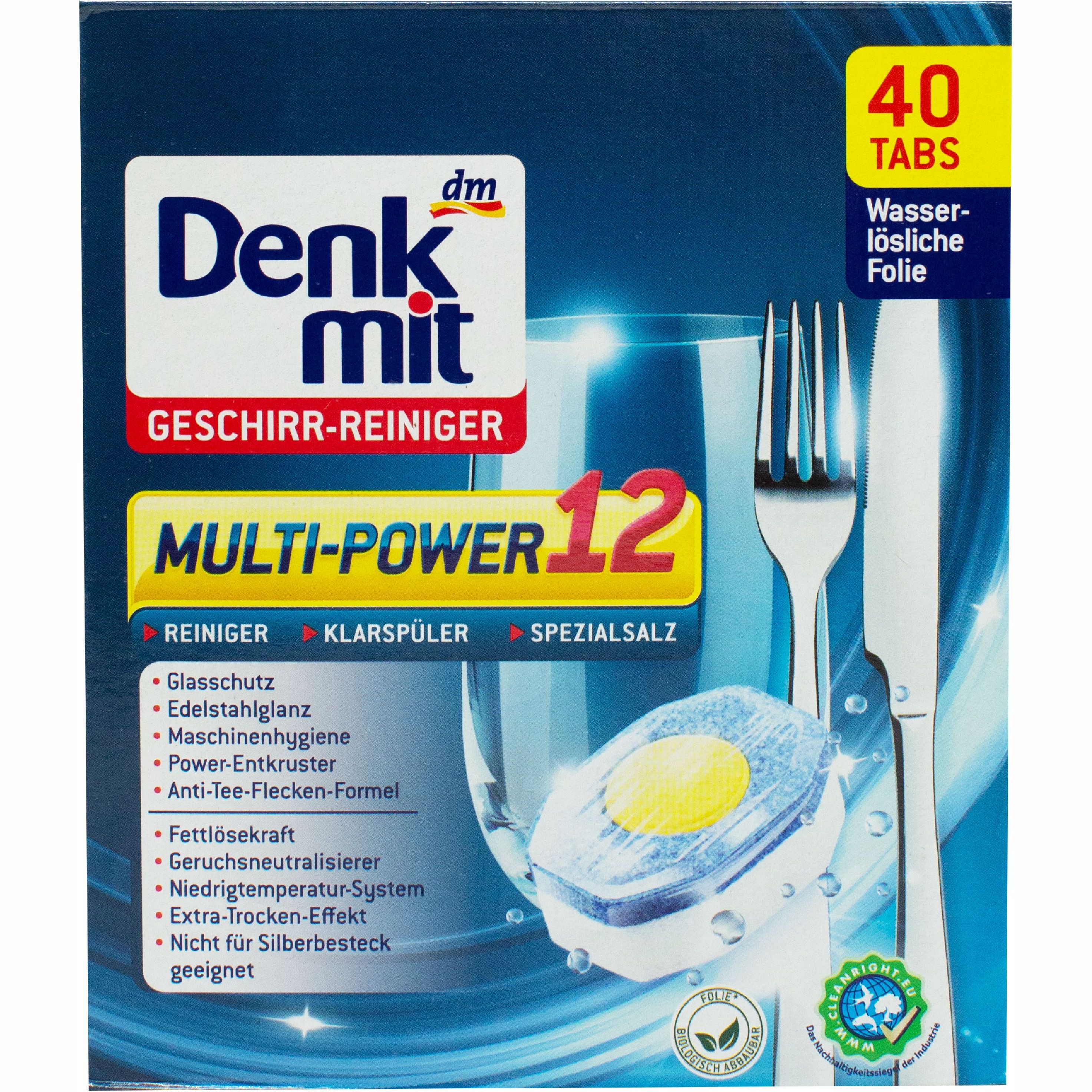 Таблетки для посудомийної машини Denkmit Multi-Power Revolution 12 в 1, 40 шт. - фото 1