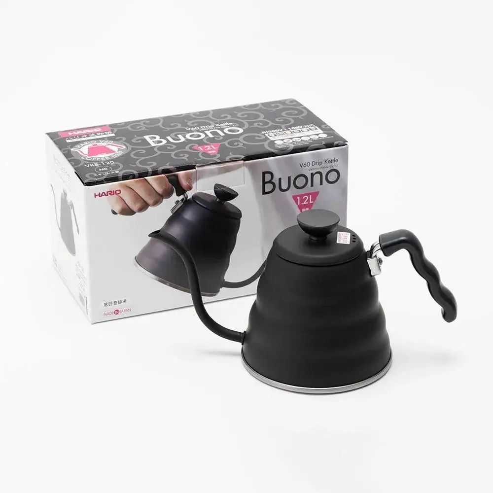 Чайник для заваривания кофе Hario V60 Buono, 1,2 л, черный (VKB-120MB) - фото 4