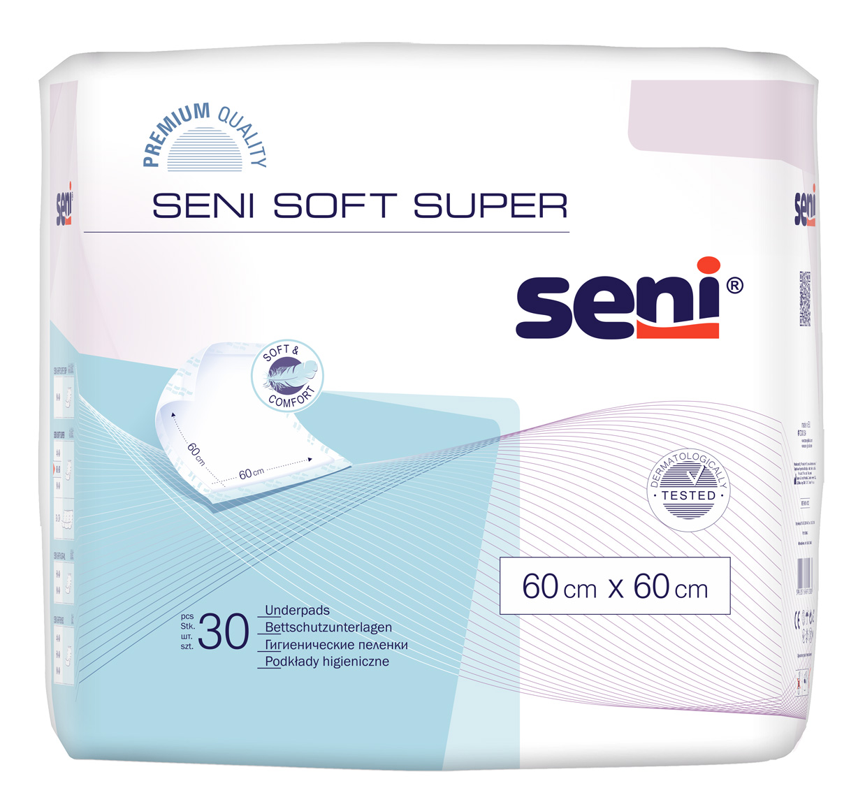 Одноразові пелюшки Seni Soft Super, 60х60 см, 30 шт. (SE-091-SO30-J02) - фото 1
