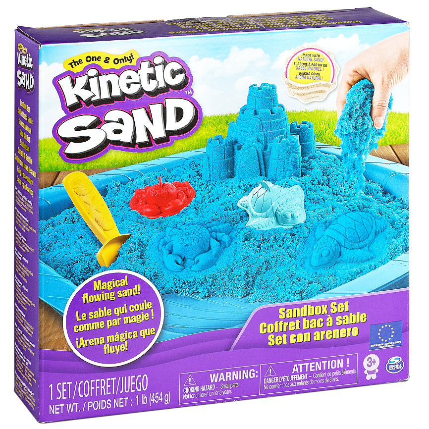 Набір кінетичного піску Kinetic Sand Замок З Піску, блакитний, 454 г (71402B) - фото 1
