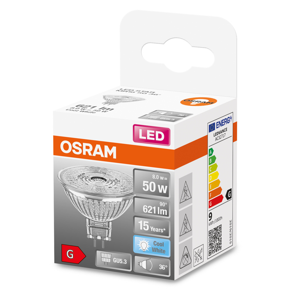 Світлодіодна лампа Osram LED MR16 GU5.3 8W 4000К (4058075433786) - фото 2