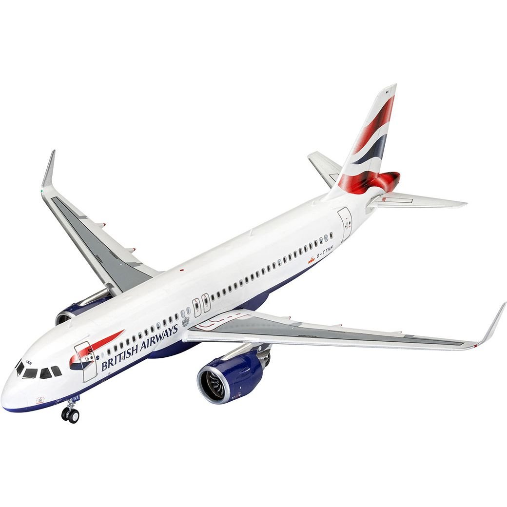 Збірна модель літака Revell Набір Airbus A320neo British Airways, рівень, 4 масштаб 1:144, 66 деталей (RVL-63840) - фото 2