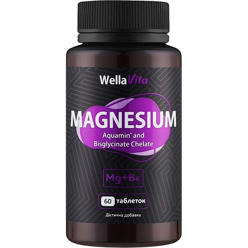 Дієтична добавка Wella Vitа Магнезіум + вітамін В6, 60 таблеток - фото 1