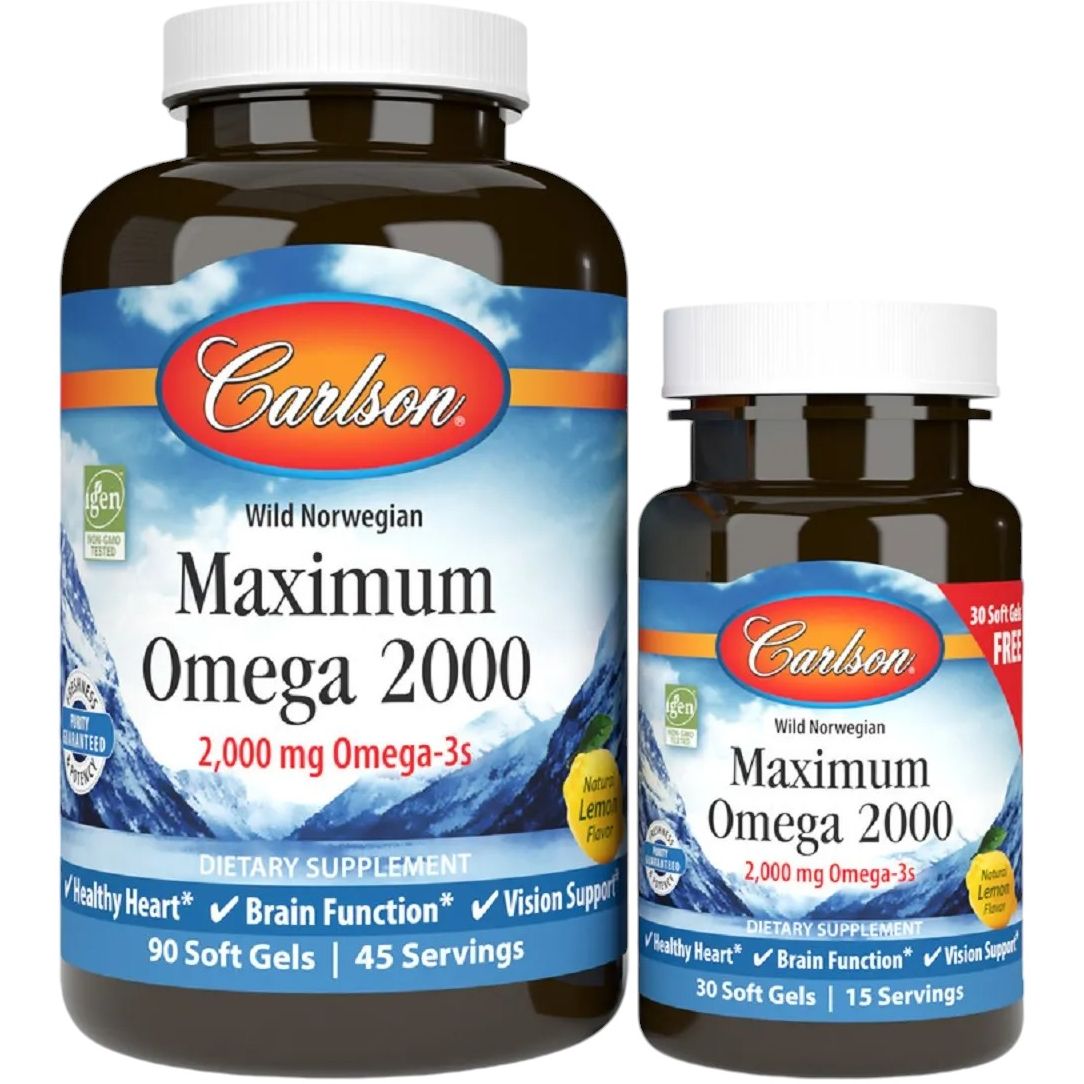 Омега Максимум Carlson Maximum Omega 2000 вкус лимона 90+30 желатиновых капсул - фото 1