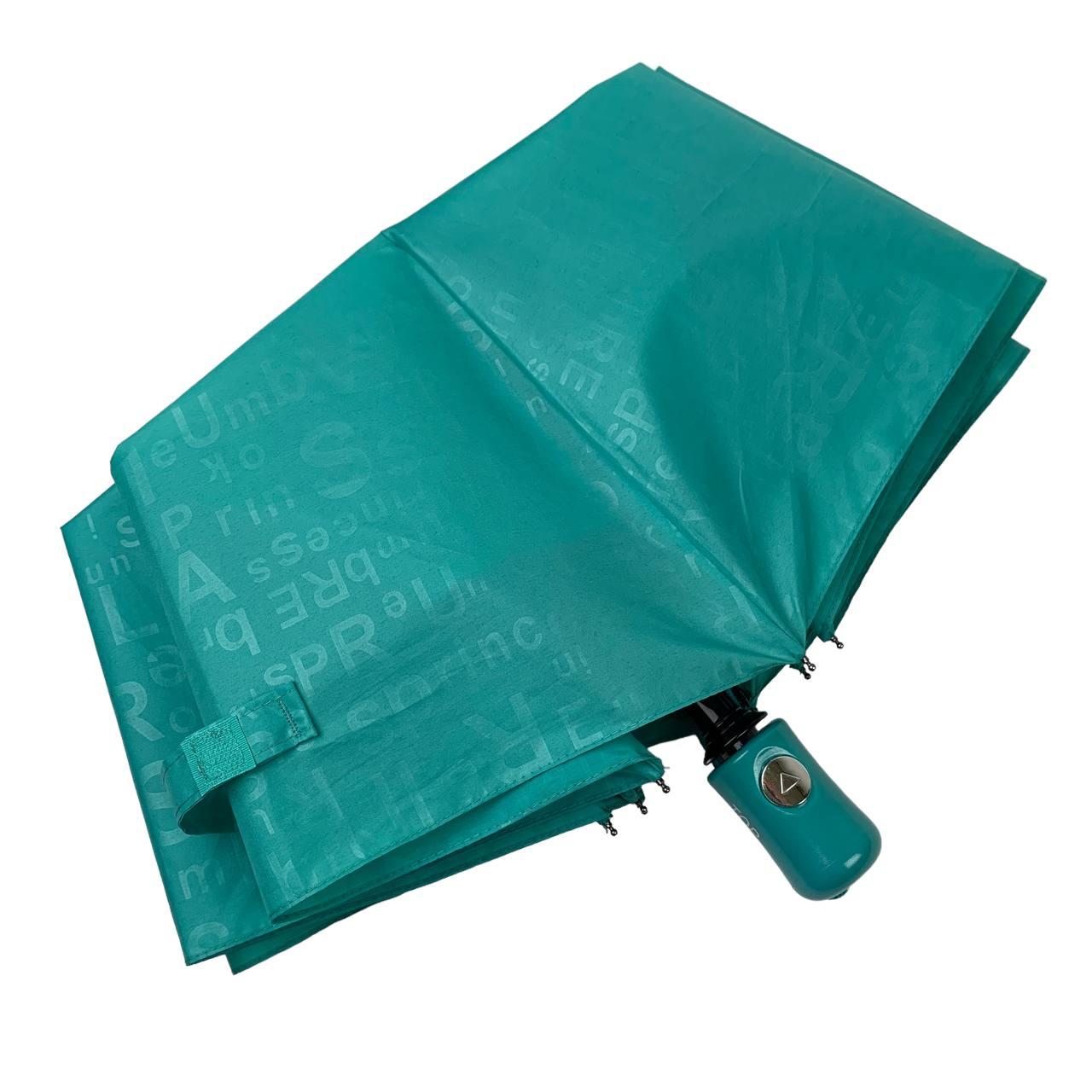 Жіноча складана парасолька напівавтомат Toprain 97 см бірюзова - фото 6