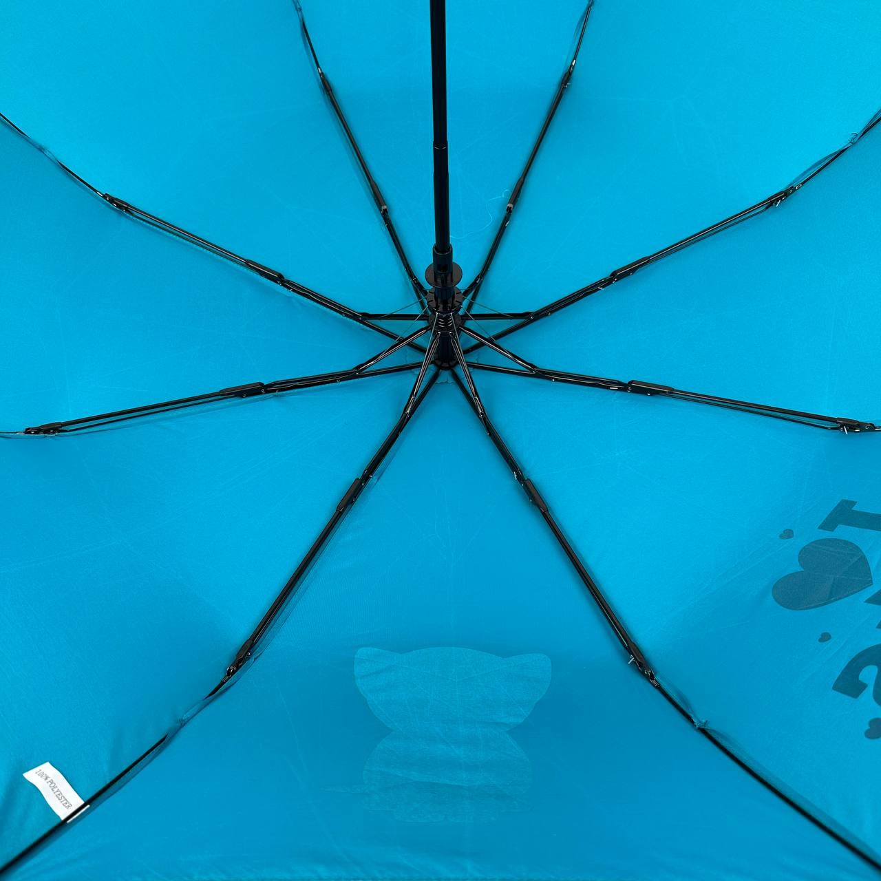 Детский складной зонтик полуавтомат Toprain 97 см бирюзовый - фото 7