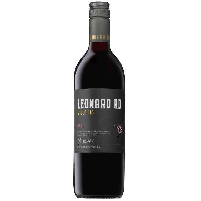Вино Calabria Family Wines Leonard Road Shiraz, червоне, сухе, 0,75 л - фото 1
