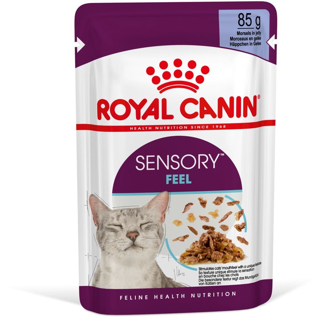 Вологий корм для дорослих котів Royal Canin Sensory Feel Jelly, шматочки в желе, 85 г - фото 1