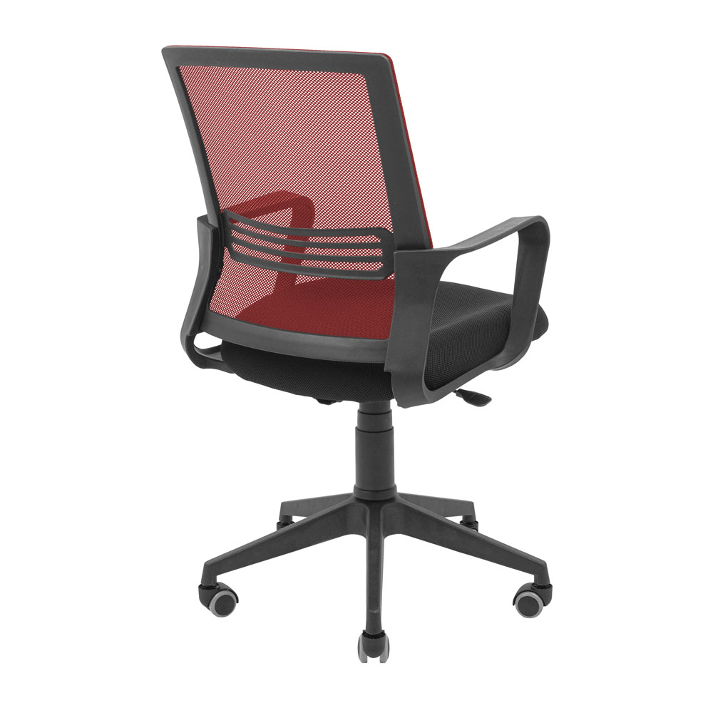 Крісло комп'ютерне Richman Джина Пластик Піастра сітка чорний + червоний (RCM-1032) - фото 4